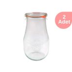 Weck 2700 ml Lale Cam Kavanoz Seti 2 Adet