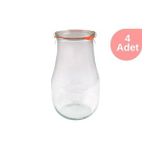 Weck 2700 ml Lale Cam Kavanoz Seti 4 Adet