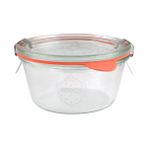 Weck 290 ml Kısa Mold Cam Saklama Kavanozu 3 Adet - Şeffaf