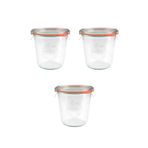 Weck Kavanoz Cam Saklama Kabı 580 Ml Bardak Tip (3'lü Paket)