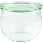 Weck Lale bardağı 500 ml (yüksek kaliteli kullanım, cam kapaklı kavanoz, kaynatmak için; ısıya dayanıklı; mikrodalga fırına uygun; fırına uygun; yuvarlak kenarlı cam) 74, 6 adet