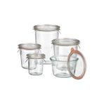 Weck Mold Kavanoz Set ( 850 ml , 580 ml , 370 ml , 290 ml Uzun , 160 ml )