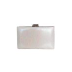 Wedding Fashion 2026 Moda Ekru İnci Beyazı Sıvama Saten Abiye Çanta, Şık Clutch , Mezuniyet El Çantası Şık Görünüm