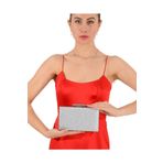 Wedding Fashion 2026 Yeni Sezon Gümüş Lame Simli Abiye Çanta Parlak Hafif Clutch Mezuniyet Balo Davet Şık El Çantası