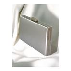 Wedding Fashion Gümüş Gri Lame Renk Abiye Çanta Mat Cilt Deri Portföy Clutch Çanta Düğün Nişan Mezuniyet Kına 2026