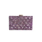 Wedding Fashion Lila Renk Taşlı Abiye Çanta 2026 Yeni Sezon Clutch Mezuniyet Balo Çantası El Çantası Yüksek Kalite