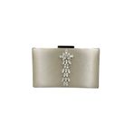 Wedding Fashion Zarif Gümüş Kasalı Taşlı Abiye Clutch Çanta, Ten 2026 Yeni Sezon Rengi Saten, Balo Mezuniyet Düğün