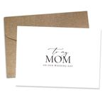 WeddingGiftsWedding Annem için Düğün Günü Kartı, Düğün Günü Kartımızda Anneme Gelin/Damat Hediyeleri. (Anne A)