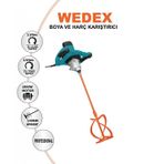 Wedex Boya Ve Harc Karistirici 1800W Cift Vites Devir Ayarli