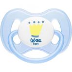 Wee Baby 0-6 Ay No: 1 2'li Beyaz Mavi Damaklı Emzik