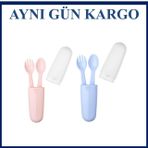 Wee Baby 134 Mavi Çatal Kaşık Seti