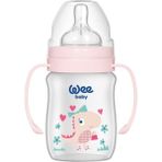 Wee Baby 135 150 ml Pembe Klasik Plus Geniş Ağızlı PP Biberon
