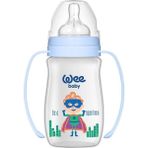 Wee Baby 250 ml Klasik Plus Geniş Ağızlı Kulplu PP Mavi Biberon