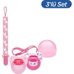 Wee Baby 2’li Damaklı Emzik No:1 - Kız (Kutu ve Band Seti) - 0 - 6 Ay - Pembe