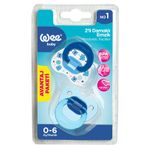 Wee Baby 2’li Damaklı Emzik No:1 Mavi