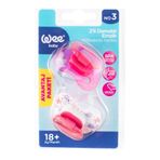 Wee Baby 2li Damaklı Emzik No3 18+ Ay - Pembe