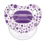Wee Baby 376 Mor 18+ Ay Şeffaf Desenli Damaklı Emzik