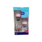 Wee Baby 62815 Klasik Pembe Kapaklı 250/125 ml Cam Biberon Seti