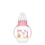 Wee Baby 744 150 ml Pembe Tavşan Desenli Klasik Kulplu PP Biberon