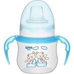 Wee Baby 753 Akıtmaz Kulplu PP 125 ml Mavi Bardak