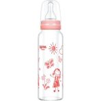 Wee Baby 771 Dayanıklı Cam Biberon 180ML Pembe - Açık Pembe - 180 ml