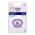 Wee Baby 829 0-6 Ay Silikon Mat Yuvarlak Uçlu Askılı Emzik