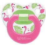 Wee Baby 833 No1 0-6 Ay Pembe Desenli Silikon Damaklı Emzik