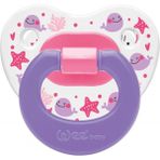 Wee Baby 834 Desenli Damaklı Emzik 6-18 Ay Mor - Beyaz - Eflatun - 0 - 1,5 Yaş