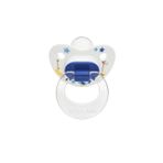 Wee Baby 836 0-6 Ay Silikon Şeffaf Desenli Damaklı Emzik Mavi