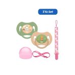 Wee Baby Duo Simetrik Uçlu Emzik 6-18 Ay No:2 KIZ (Kutu ve Band Seti)