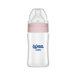 Wee Baby Geniş Ağızlı Isıya Dayanıklı 180 ml Pembe Cam Biberon