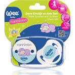 Wee Baby Nanninom Gece Emziği ve Emzik Askısı Seti - Standart - Renkli