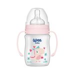 Wee Baby Pembe Klasik Geniş Ağızlı Kulplu 150 ml PP Biberon