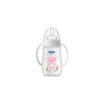 Wee Baby Safari Kulplu Biberon 250 ml Pembe Fil