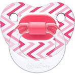 Wee Baby Şeffaf Desenli Damaklı Emzik No:3 - Pembe - Renkli - 0 - 3 Ay