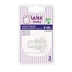Wee Baby Silikon Damaklı Biberon Emziği--Normal Akış(6-18 Ay)