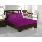Weekend Home Mor Battal Çift Kişilik Lastikli Çarşaf Takımı
