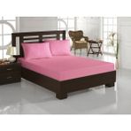 Weekend Home Pembe Battal Çift Kişilik Lastikli Çarşaf Takımı
