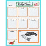 Weekly Planner 2021, Diary, Notebook, Organizing life, 52 weeks, Notes A4, Annotation, Reference, Report Weekly and daily.: Plan your day, weekend, ... Planning assistance, Organize your life,