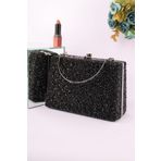 weem bag Elysara EB0701 | KARE GÖSTERİŞLİ TAŞLI ÇİFT METAL SAPLI ABİYE ÇANTA