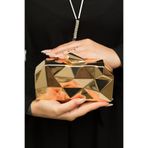weem bag Elysara EB0808 | Pyramid Chic Metal Gösterişli Abiye Çanta