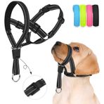 Weesiber Nazik Lider Köpek Kafası Halter - Ayarlanabilir Köpek Namlu Tasması, Köpekler için Tasma Üzerinde Ağır Çekmeyi Önlemek İçin Yastıklı Baş Tasması (Siyah, S)
