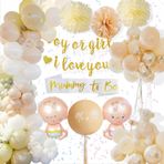weeyin Cinsiyet Reveal parti dekorasyonu, baby shower dekorasyon cinsiyet açık balon bej beyaz erkek veya kız çocuğu afişi, kız veya erkek sürpriz dekorasyon, bebek partisi dekorasyonu, bebek partisi balonu