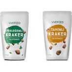 Wefood 40 gr Tahinli Kraker + 40 gr Wefood Fesleğenli Kraker