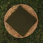 Wega Moda Wega Modadüz Renk Dikişli Tülbent, Oyalık Yazma, Düz India, Tülben, Oyalık Yazma. - 100 x 100 - Haki