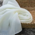 Wega Moda Wega Modadüz Renk Dikişli Tülbent, Oyalık Yazma, Düz India, Tülben, Oyalık Yazma. - 100 x 100 - Kırık Beyaz