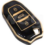 Wegna Mtxdpn Kontak Anahtar Kumanda Koruyucu Kilif Tpu Silikon Siyah Citroen C5 Aircross-C3-C4-C-Elysee