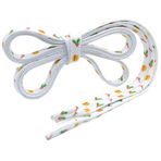 WEGOODZF Düz Ayakkabı Bağcıkları Noel: Renkli Baskı Ayakkabı Bağcığı - 2 Çift Paket, 01 Beyaz Noel Bastonu Deseni, 63"Inch (160CM)