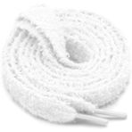 WEGOODZF Düz Bulanık Ayakkabı Bağcıkları: Yumuşak Geniş Peluş Ayakkabı Bağcığı - 2 Çift, 01 Beyaz, 63 inch(160CM)