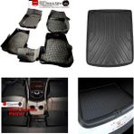 Wehhler Volkswagen Tiguan Allspace 2024 4.5d Yarasa Kalıp Havuzlu Paspas + 5d Su Kanallı Bagaj Havuzu (5 Koltuk) - Siyah